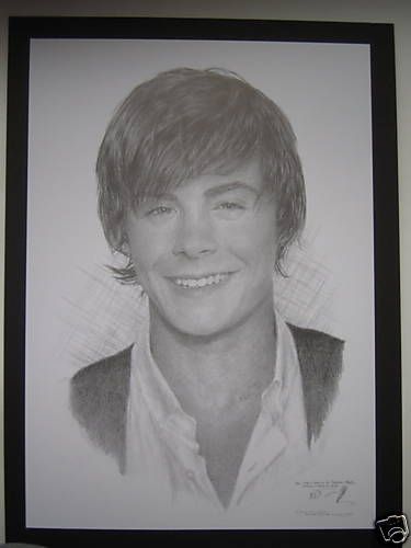 Zac Efron Troy Bolton High School Musical Drawing Print  