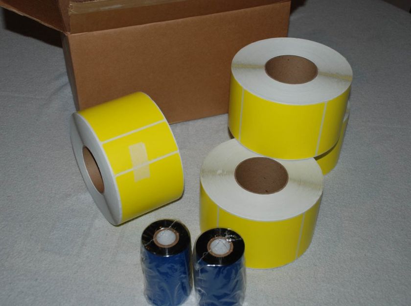 Case 4600 YELLOW Thermal Transfer Labels 4x5 3 core  