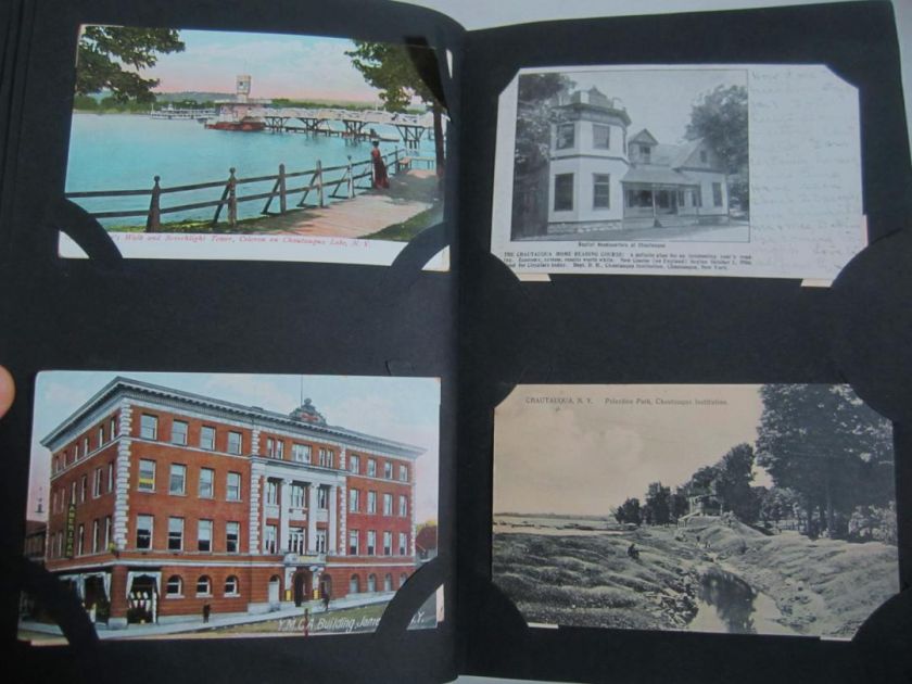 SUPER Postcard Album 1910 RPPC Chautauqua County NY Area 184 pcs 