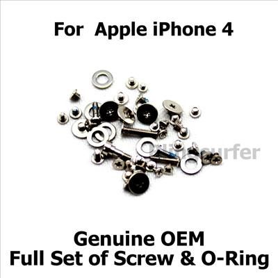 Brand New Genuine OEM Full Set of Screw & O ring for Apple iPhone4 4G