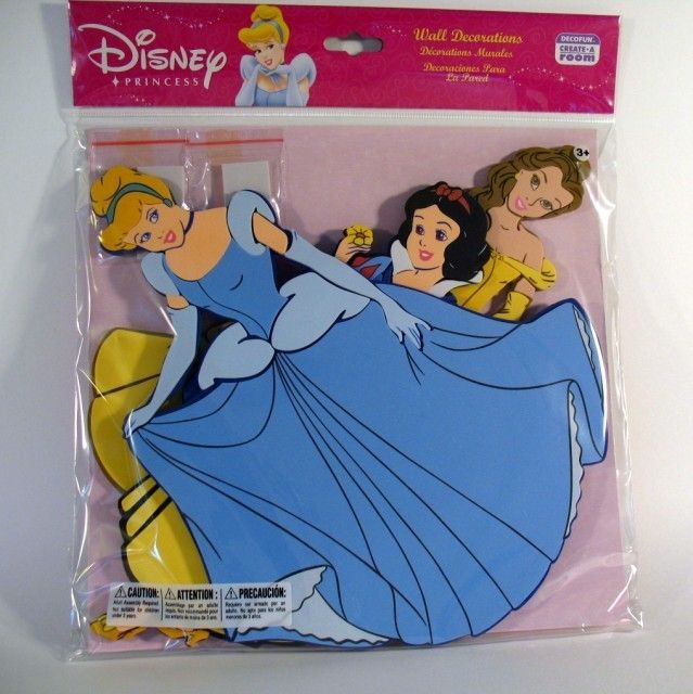 DISNEY PRINCESS WALL DECORATIONS MURALES NEW IN PACK  