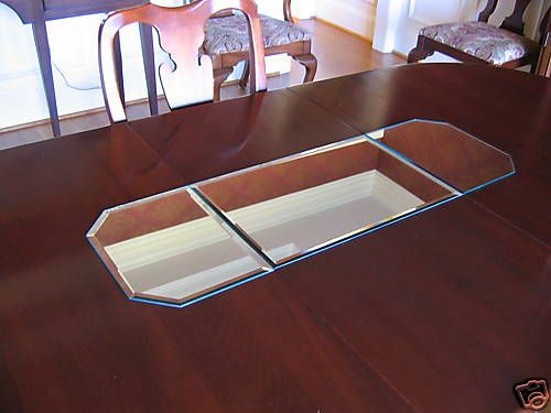 12x36 3 Piece Mirror Table Runner with Beveled Edges  