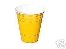 16 oz. GOLDEN YELLOW Large Plastic Tumbler Cups   NEW  