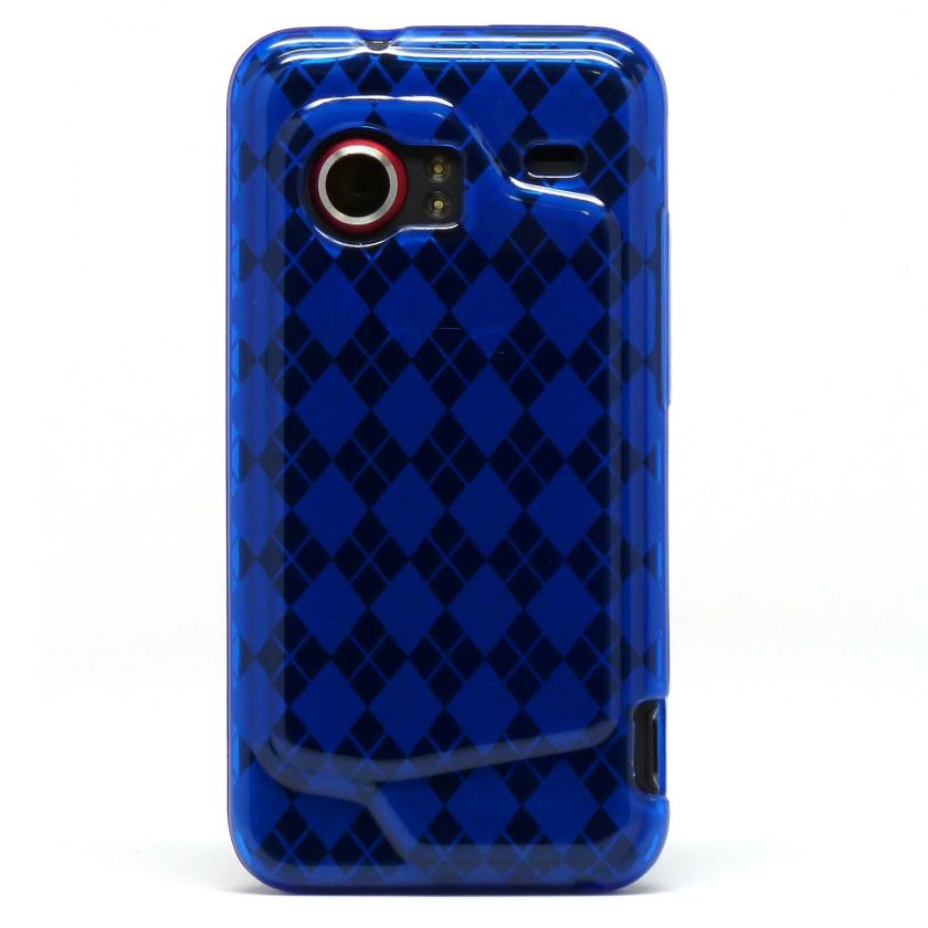 Blue Argyle Candy Skin Case Cover HTC Droid Incredible  