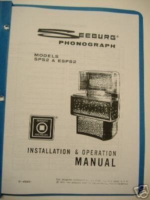 Seeburg SPS2 ESPS2 Jukebox Install & Operation Manual  