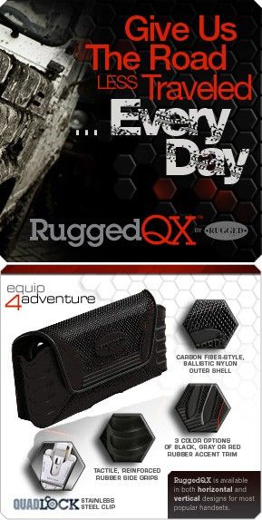 Rugged QX Large Red / Black Heavy Duty Cover Case for Casio GzOne 