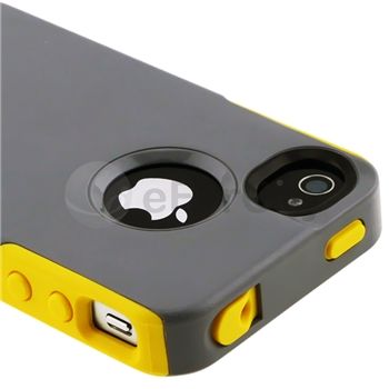 OTTERBOX COMMUTER CASES FOR iPHONE 4 & 4S GUNMETAL GREY / SUN YELLOW 