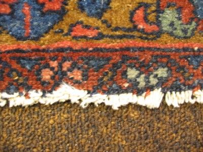 Vintage Antique Sarouk Oriental Persian Area Rug Runner Hand Woven 