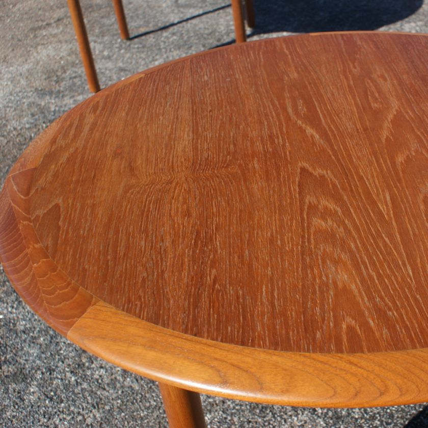 39 Round Danish Teak Dinette Table  