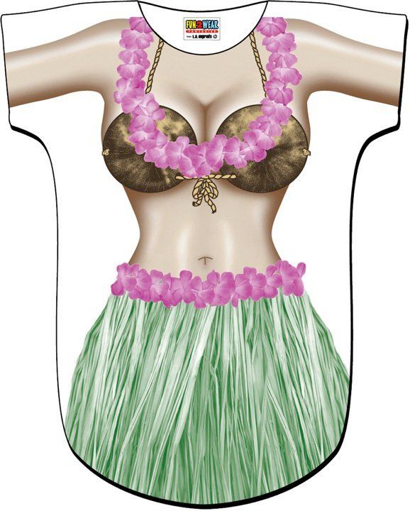 Hawaii Hula Girl Swimsuit Bikini Cover Up T Shirt New  