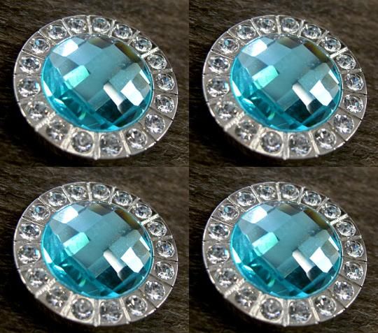 SILVER CLEAR CRYSTALS BERRY CONCHOS HEADSTALL BLING TURQUOISE TACK 