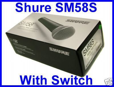 SHURE Brand new in box model SM58S Microphone w switch  
